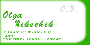 olga mikschik business card